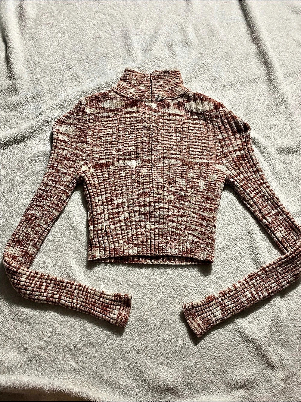 Urban Outfitters BDG Ruby Ribbed Knit Mockneck Zip-Up Cardigan XS